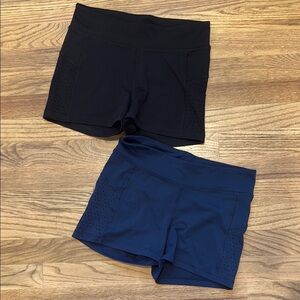 Women's Black and Blue Shorts